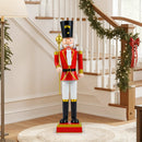 32.5 Inch Christmas Nutcracker with High Hat and Beautiful Scepter by LJGDeals