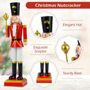32.5 Inch Christmas Nutcracker with High Hat and Beautiful Scepter by LJGDeals