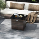 32.5 Inch Propane Fire Pit Table 5000 BTU with Tempered Glass Tabletop