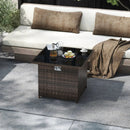 32.5 Inch Propane Fire Pit Table 5000 BTU with Tempered Glass Tabletop by LJGDeals