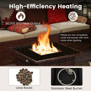 32.5 Inch Propane Fire Pit Table 5000 BTU with Tempered Glass Tabletop by LJGDeals