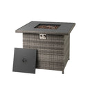 32.5 Inch Propane Fire Pit Table 5000 BTU with Tempered Glass Tabletop by LJGDeals