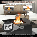 32.5 Inch Propane Fire Pit Table 5000 BTU with Tempered Glass Tabletop by LJGDeals
