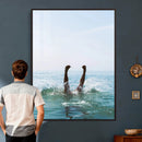 Splash Dive Wall Art – Ocean Waves Canvas Print, Summer Swim by MyGreatCanvas | Canvas Wall Art Prints | Photo Prints & Wall Decor