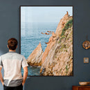 Cliff Dive Wall Art – Ocean Jump Canvas Print, Blue Sky by MyGreatCanvas | Canvas Wall Art Prints | Photo Prints & Wall Decor
