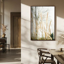 Pampas Grass Wall Art Canvas Print – Framed Neutral Tones