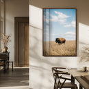 Bison Photography Wall Art Canvas Print – Framed Western