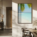Azure Water Wall Art Canvas Print – Tranquil Island Escape