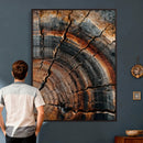 Abstract Tree Rings Wall Art Canvas Print Wood Grain Rings