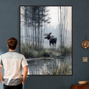 Abstract Moose Wall Art Canvas Print – Wildlife Nature by MyGreatCanvas | Canvas Wall Art Prints | Photo Prints & Wall Decor