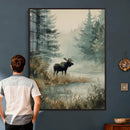 Watercolor Abstract Moose Wall Art Canvas Print – Wildlife by MyGreatCanvas | Canvas Wall Art Prints | Photo Prints & Wall Decor