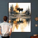Abstract Moose Forest Wall Art Canvas Print – Wildlife by MyGreatCanvas | Canvas Wall Art Prints | Photo Prints & Wall Decor