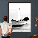 Minimal Boat Wall Art Canvas Print – Black and White Coastal by MyGreatCanvas | Canvas Wall Art Prints | Photo Prints & Wall Decor