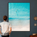 Aerial Turquoise Beach Wall Art Canvas Print – Minimal by MyGreatCanvas | Canvas Wall Art Prints | Photo Prints & Wall Decor