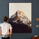 Golden Peak Mountain Wall Art Canvas Print, Minimal Alpine by MyGreatCanvas | Canvas Wall Art Prints | Photo Prints & Wall Decor