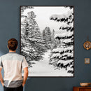 Winter Pine Forest Wall Art Canvas Print, Minimal Winter by MyGreatCanvas | Canvas Wall Art Prints | Photo Prints & Wall Decor