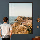 Rocky Coastline Wall Art Canvas Print, Minimal Coastal by MyGreatCanvas | Canvas Wall Art Prints | Photo Prints & Wall Decor