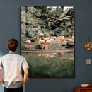 Flamingo Wall Art Canvas Print, Tropical Wildlife Scene by MyGreatCanvas | Canvas Wall Art Prints | Photo Prints & Wall Decor