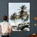 Tropical Trees Beach Wall Art Canvas Print, Coastal Ocean by MyGreatCanvas | Canvas Wall Art Prints | Photo Prints & Wall Decor