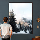 Snowy Mountain Forest Wall Art Canvas Print, Winter Pine by MyGreatCanvas | Canvas Wall Art Prints | Photo Prints & Wall Decor