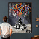 Banksy Inspired Boy Wall Art Canvas Print, Graffiti Balloon by MyGreatCanvas | Canvas Wall Art Prints | Photo Prints & Wall Decor