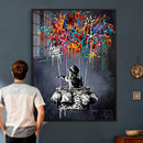 Banksy Inspired Boy Swing Wall Art Canvas Print by MyGreatCanvas | Canvas Wall Art Prints | Photo Prints & Wall Decor