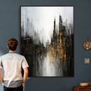 Abstract Urban Wall Art Canvas Print, Gold Black Modern by MyGreatCanvas | Canvas Wall Art Prints | Photo Prints & Wall Decor