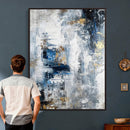 Blue Abstract Wall Art Canvas Print, Gold Black Modern by MyGreatCanvas | Canvas Wall Art Prints | Photo Prints & Wall Decor