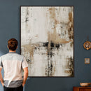 Neutral Abstract Wall Art Canvas Print, Beige Black Textured by MyGreatCanvas | Canvas Wall Art Prints | Photo Prints & Wall Decor