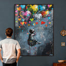 Banksy Balloon Canvas, Banksy Graffiti Art, Balloon Poster, by MyGreatCanvas | Canvas Wall Art Prints | Photo Prints & Wall Decor