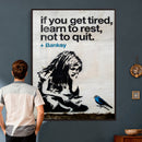 Banksy Girl and Blue Bird Canvas Art Print: Banksy if you by MyGreatCanvas | Canvas Wall Art Prints | Photo Prints & Wall Decor