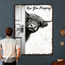 Funny Highland Cow Bathroom Wall Art Canvas Print, Are You by MyGreatCanvas | Canvas Wall Art Prints | Photo Prints & Wall Decor