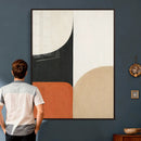 Geometric Abstract Wall Art Canvas Print, Orange Blue by MyGreatCanvas | Canvas Wall Art Prints | Photo Prints & Wall Decor