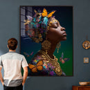 Butterfly Crown Gold Woman Portrait — Monarch Queen Canvas by MyGreatCanvas | Canvas Wall Art Prints | Photo Prints & Wall Decor