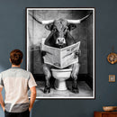 Texas Longhorn Cow Toilet Paper Canvas Wall Art, Funny by MyGreatCanvas | Canvas Wall Art Prints | Photo Prints & Wall Decor