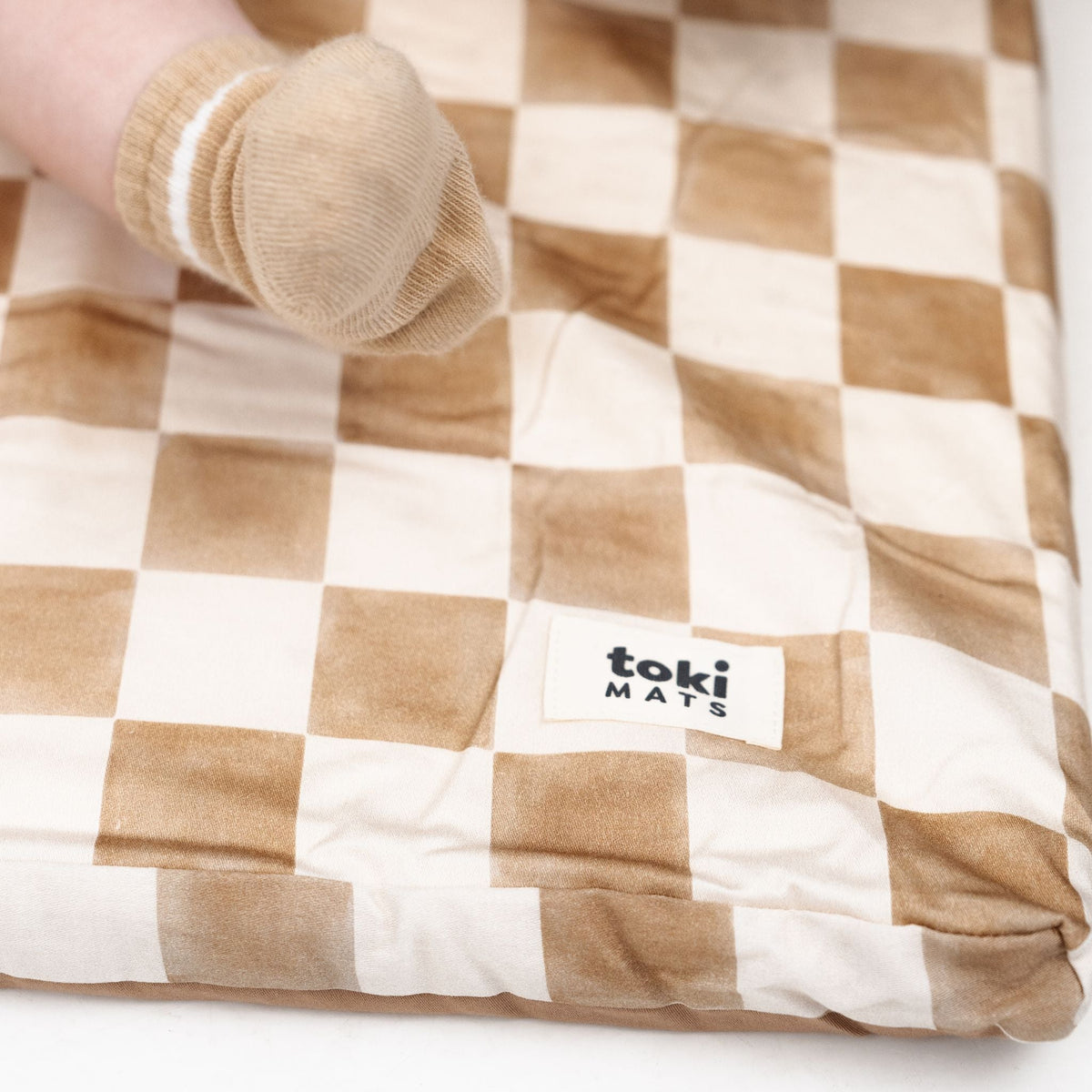 Checker Toffee Organic Cotton Mat, photo 4 of 18