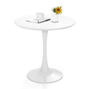 32 Inch Modern Tulip Round Dining Table with MDF Top-White by LJGDeals