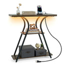 32" Console Table with Power Outlets and LED Lights by LJGDeals