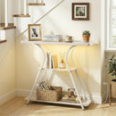 32" Console Table with Power Outlets and RGB LED Lights by LJGDeals