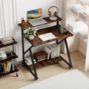 32 Inch Rolling Computer Desk for Small Spaces with Power Outlets by LJGDeals