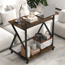 32 Inch Rolling Computer Desk for Small Spaces with Power Outlets by LJGDeals