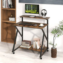 32 Inch Rolling Computer Desk for Small Spaces with Power Outlets by LJGDeals