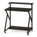 32 Inch Rolling Computer Desk for Small Spaces with Power Outlets by LJGDeals