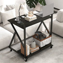 32 Inch Rolling Computer Desk for Small Spaces with Power Outlets by LJGDeals