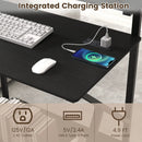 32 Inch Rolling Computer Desk for Small Spaces with Power Outlets by LJGDeals