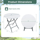 32 Inch Round Folding Table with Thick Tabletop for Picnic by LJGDeals