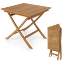32-Inch Square Teak Wood Patio Dining Table for 4 by LJGDeals