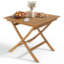 32-Inch Square Teak Wood Patio Dining Table for 4 by LJGDeals