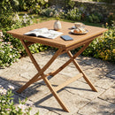 32-Inch Square Teak Wood Patio Dining Table for 4 by LJGDeals