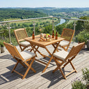 32-Inch Square Teak Wood Patio Dining Table for 4 by LJGDeals